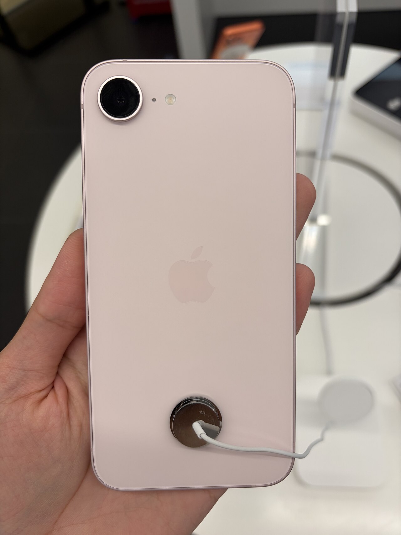 Задняя панель розового iPhone 17e: одна камера